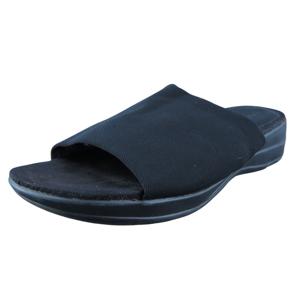 Naturalizer Women Slide Sandal Shoes Black Fabric‎ Size 9.5 Medium